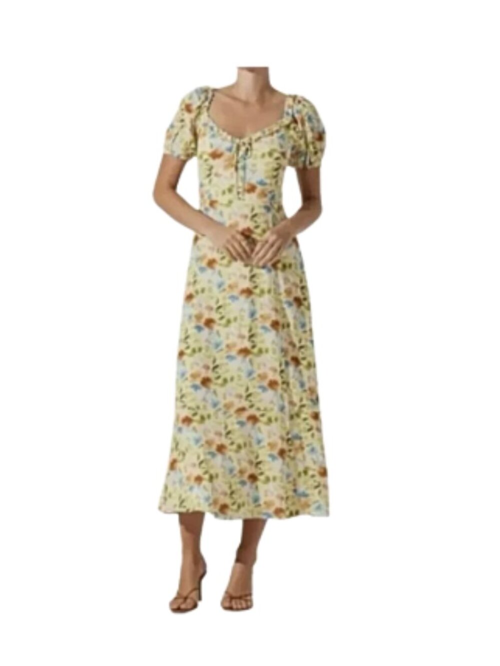 ASTR the label/Revolve Irma dress in yellow multi size M midi length feminine
